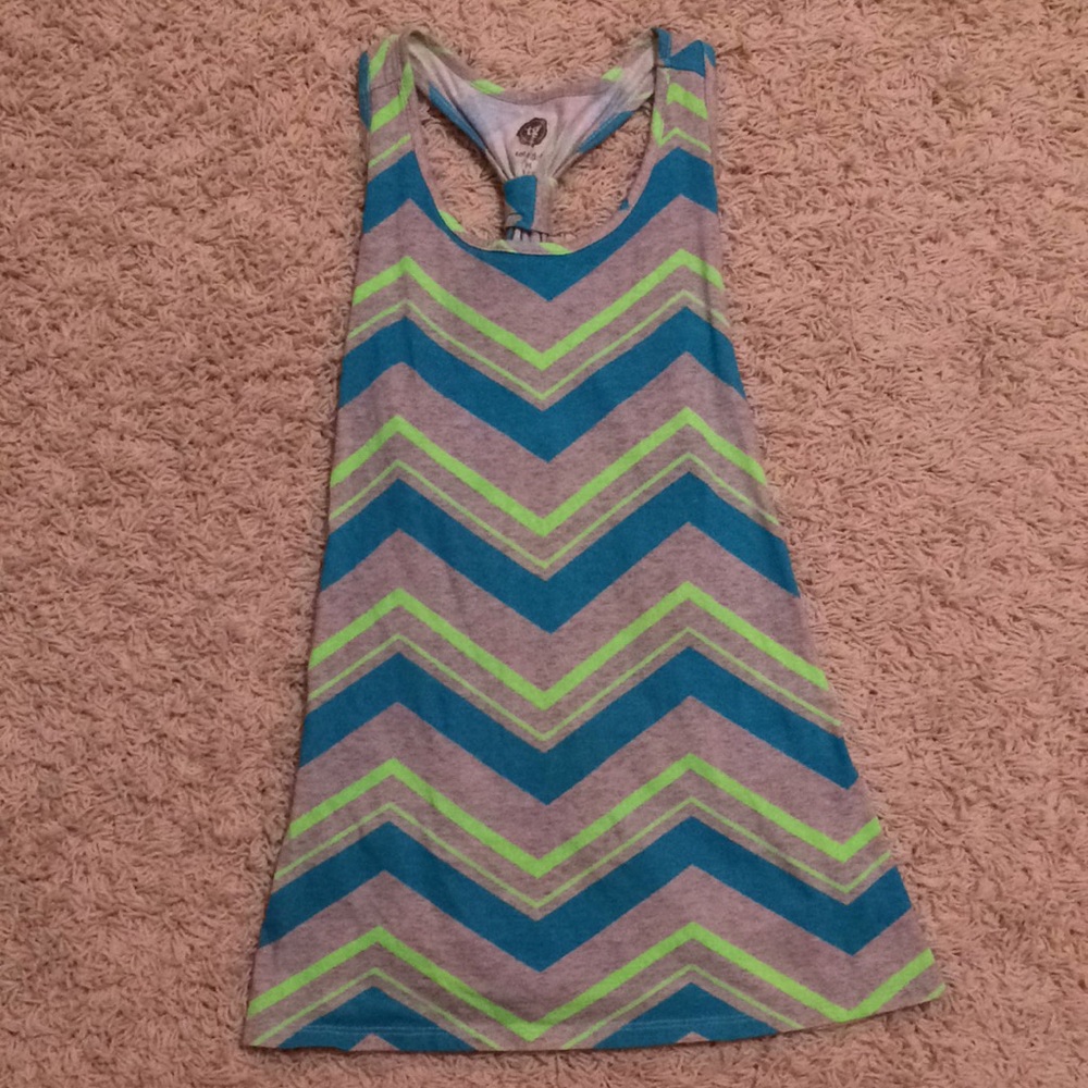 Sleeveless Chevron Top